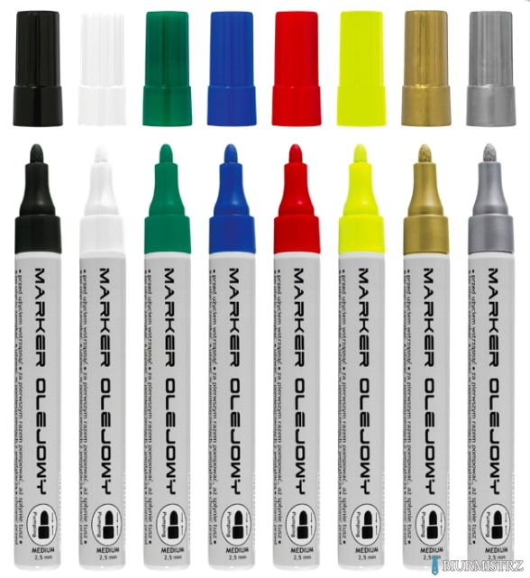 Marker olejowy ECONOMY, fibrowa końcówka 2,5 mm,  niebieski TO-420 Toma