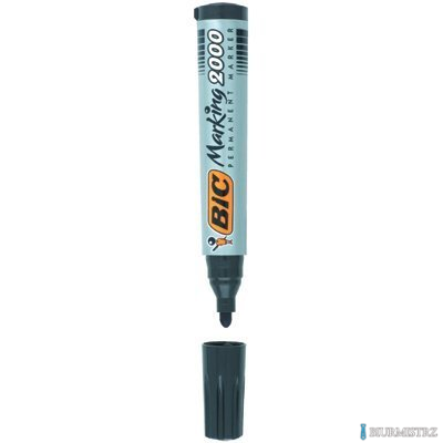 Marker permanentny BIC 2000 Ecolutions czerwony okrągła końcówka, 8209133