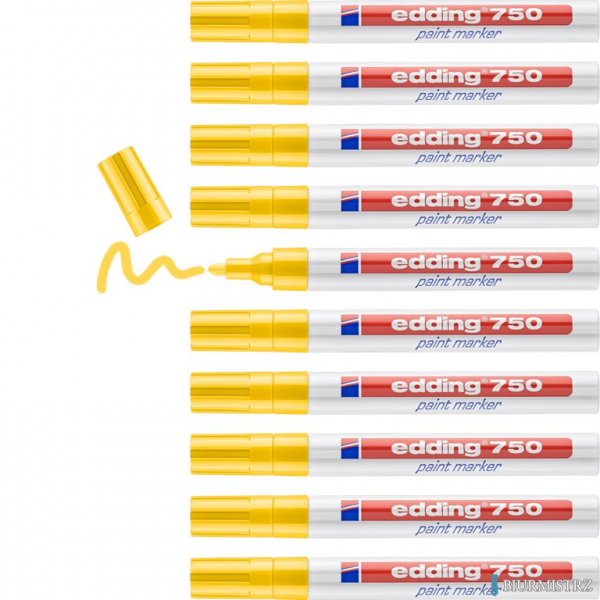 Marker lak.2-4mm 750 żółty EDDING końcówka okrągła