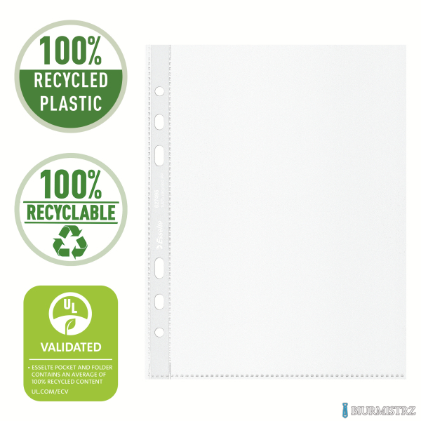 Koszulka groszkowa Recycled Premium PP 70 mic. A5, w kartonie, 100 szt. Esselte 627495