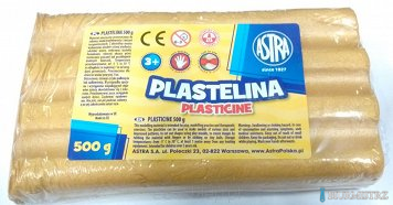 Plastelina metaliczna Astra 500g złota, 303117014