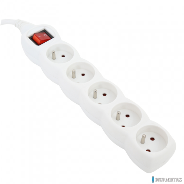 Listwa zasilająca z 5 gniazdami 3 m biała OMEGA OL5F3W
