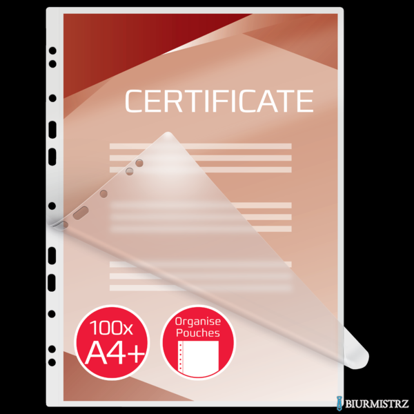 Folie do laminacji GBC Organise, 75 mic., A4, przezroczyste , 100 szt. 41664E