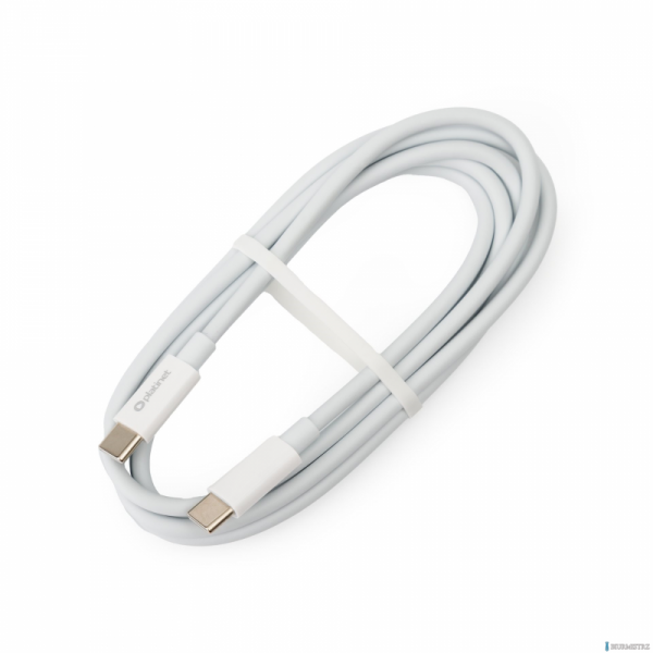 Kabel TYPE USB-C to USB-C, biały, 1.5m, 100W (5A), 480 MBPS TPE, PLATINET PSCCC1100TW