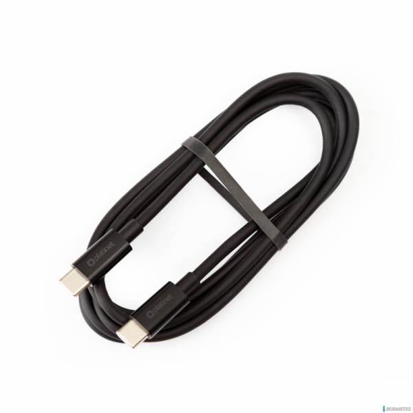 Kabel TYPE USB-C to USB-C, czarny, 1.5m, 100W (5A), 480 MBPS TPE, PLATINET PSCCC1100TB