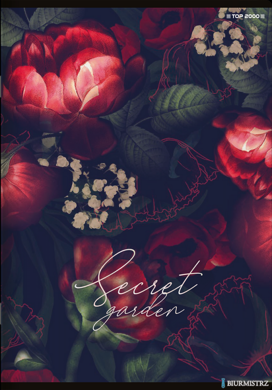 Zeszyt TOP 2000 SECRET GARDEN A5 32k 70g mix linia z marginesem 400157920