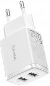 ŁADOWARKA SIECIOWA Baseus Compact Charger CCXJ010202 10.5W 2x USB-A BIAŁA
