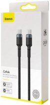 KABEL USB-C -> USB-C Baseus Cafule CATKLF-ALG1 200cm 100W 5A PD 2.0 QC 3.0 CZARNO-SZARY W OPLOCIE
