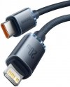 KABEL USB-C -> Lightning / iPhone Baseus Crystal CAJY000201 1.2m 20W PD Quick Charging CZARNY W OPLOCIE PREMIUM