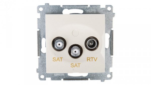 Simon 54 Gniazdo antenowe RTV/SAT/SAT końcowe kremowe DASK2.01/41