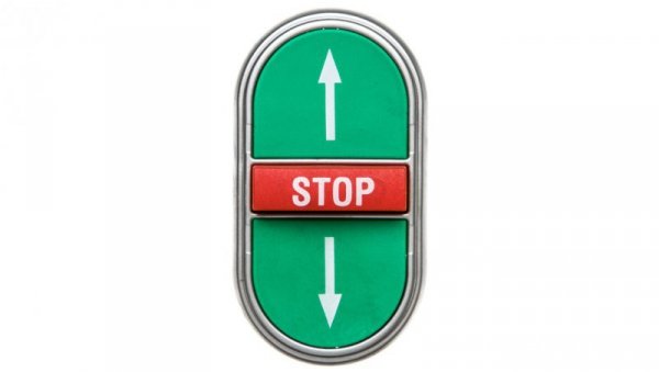 Napęd przycisku potrójny zielony/czerwony /STRZAŁKI GÓRA DÓŁ STOP/ z samopowrotem LPCB7355