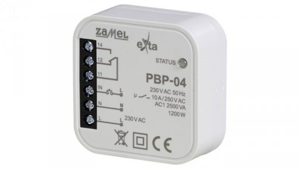 Przekaźnik bistabilny uniwersalny dopuszkowy 230V AC 10A PBP-04