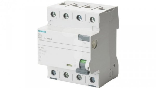 Wyłącznik różnicowoprądowy 4P 40A 0,3A Typ A 300mA 400V SENTRON 5SV3644-6