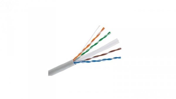 Kabel Skrętka Kat 6 UTP Drut 305m Box Szara 100 Miedzi