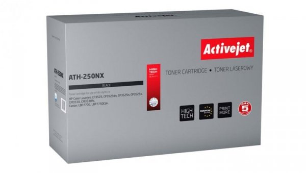 Toner Activejet ATH-250NX (zamiennik HP 504X CE250X, Canon CRG-723HB Supreme 10500 stron czarny)