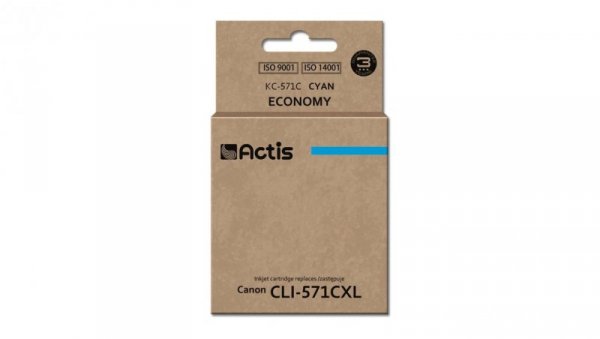 Tusz ACTIS KC-571C (zamiennik Canon CLI-571C Standard 12 ml niebieski)