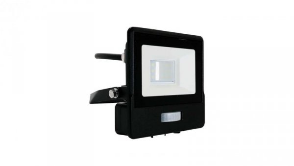 Projektor LED z czujnikiem ruchu 10W 735lm 6500K Dioda SAMSUNG IP65 Kabel 1m Czarny 5 Lat Gwarancji 20282