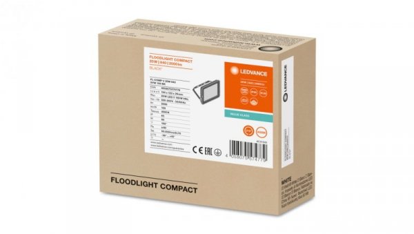 Projektor LED FLOOD COMPACT V 20W 2000lm 4000K IP65 SYM 100 czarny 3 LATA GWARANCJI 4058075574779