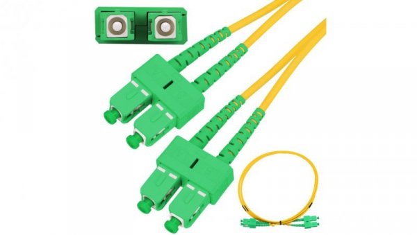 Patchcord Jednomodowy, Duplex, G657A, 3mm, 2m Extralink SC/APC-SC/APC