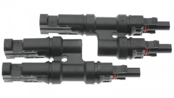 LC złącze fotowoltaiczne MC4 typ T podwójne 2,5-4mm2 6mm2 IP67 1000V DC