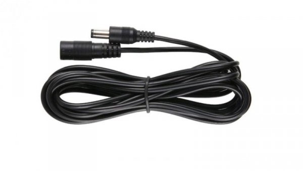 Przedłużacz DC 5.0m dwużyłowy 2x0.5mm2 w oplocie wtyk/gniazdo 2.1x5.5 mm