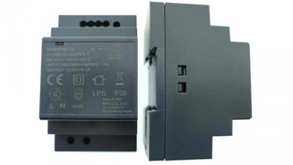 ZASILACZ IMPULSOWY NA SZYNĘ DIN ESPE HDN-6012 12V/54W/4.5A