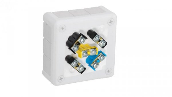 Puszka natynkowa z zaciskami 12 wlotów VIPLAST VP-41 BIAŁA IP55 98x98x42mm 041-51