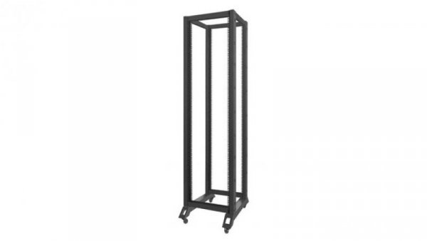 Szafa stojąca OPEN RACK 19 42U 600x1000mm do serwerów i magazynów energii otwarta czarna LANBERG