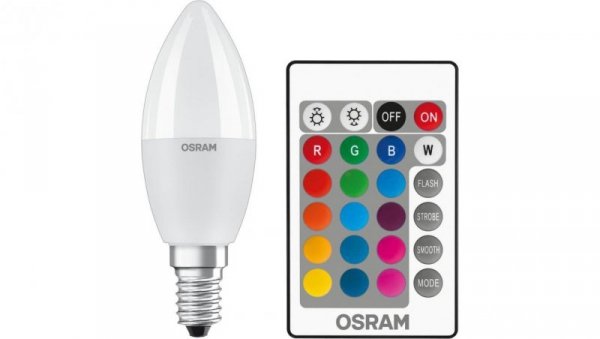 Żarówka LED E14 P45 5,5W = 40W 470lm RGBW OSRAM Star PILOT Ściemnialna