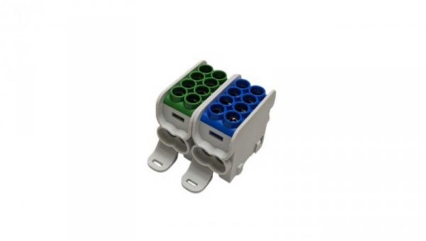 Blok dystrybucyjny - rozdzielczy HLAK25 2P niebieski, zielony 2xAl/Cu 25mm²+16mm² 1000VAC/1500VDC MAG2251BG0