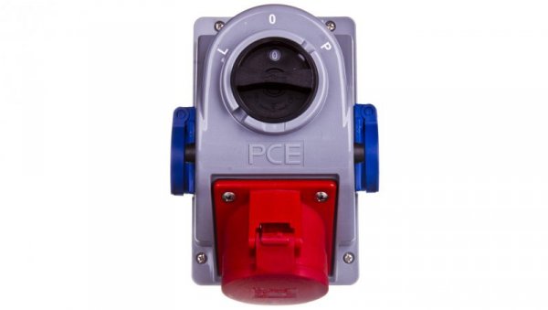 Gniazdo stałe z wyłącznikiem L-0-P 32A 5P 400V + 2x 2P+Z 230V IP44 COMBO-POL 960625421W