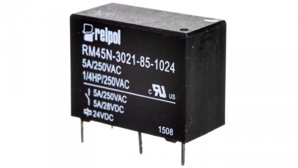 Przekaźniki miniaturowy 1Z 5A 24V DC PCB RM45N-3021-85-1024 2614955