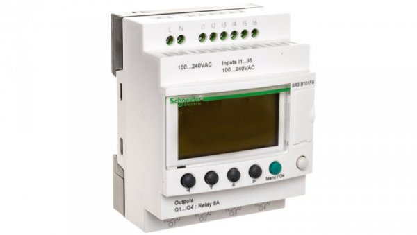 Sterownik programowalny 6 wej 4 wyj 100-240V AC RTC/LCD Zelio SR3B101FU