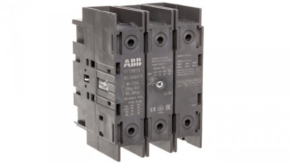 Rozłącznik izolacyjny 3P 125A bez napędu do wbudowania OT125FT3 1SCA105060R1001