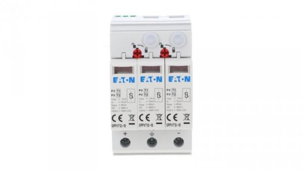 Ogranicznik przepięć B+C Typ 1+2 2P+N 15kA 3,7kV 1000V DC z sygnalizacją SPPVT12-10-2+PE-AX 177255