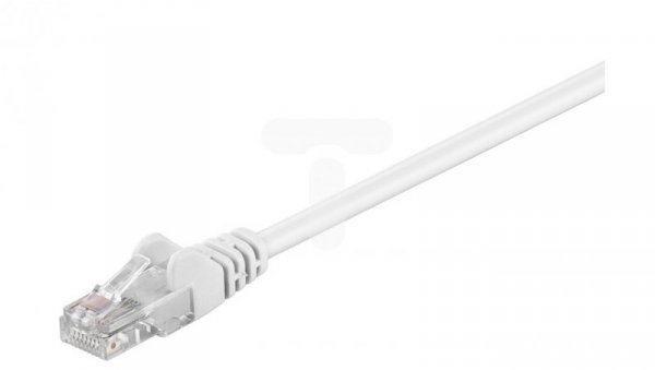 Kabel krosowy patchcord U/UTP kat.5e CCA biały 0,5m 68500