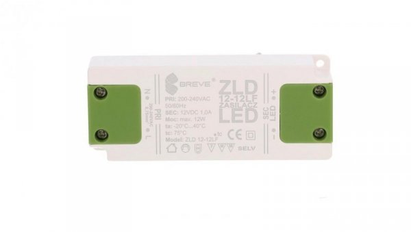 Zasilacz LED 12V DC 12W ZLD 12-12LF 1,0A 19712-9027