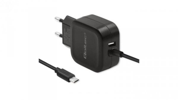 Qoltec Ładowarka sieciowa 17W 5V 3.4A USB + Micro USB