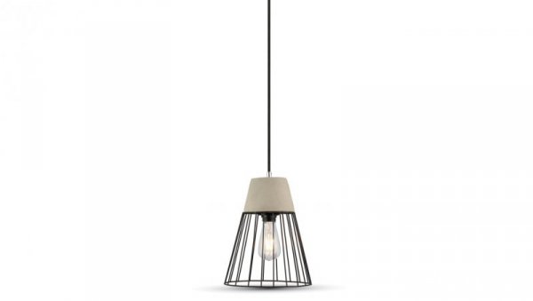 Lampa Wisząca VT-7253 E27 Concrete+Mesh 3848