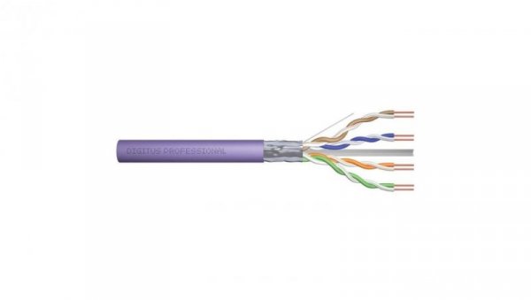 Kabel teleinformatyczny F/UTP kat.6 4x2xAWG23 LSOH drut fioletowy Dca DK-1624-VH-5 /500m/