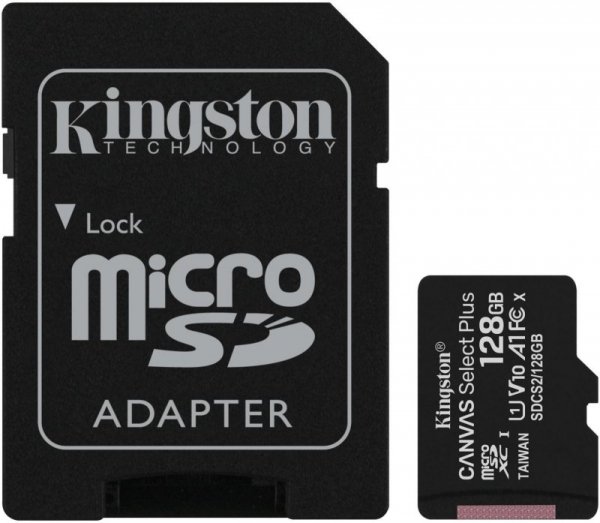 Karta pamięci microSD  Kingston Canvas Select Plus microSDXC C10 UHS-I 128GB