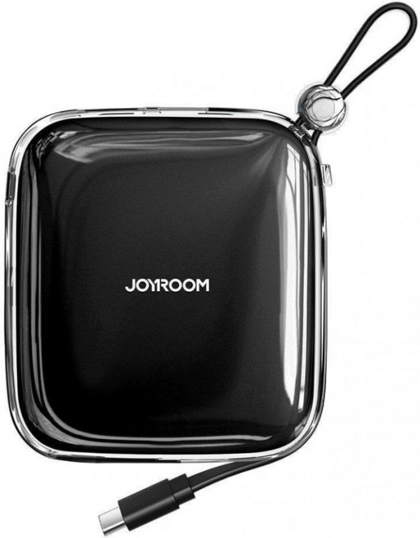 Powerbank Joyroom Jelly Series JR-L002 10000mAh 22.5W PD QC z kablem 1x USB-A 1x USB-C czarny