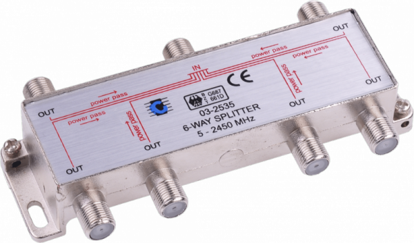 Rozgałęźnik Splitter 5-2450 MHz 6-drożny Cabletech