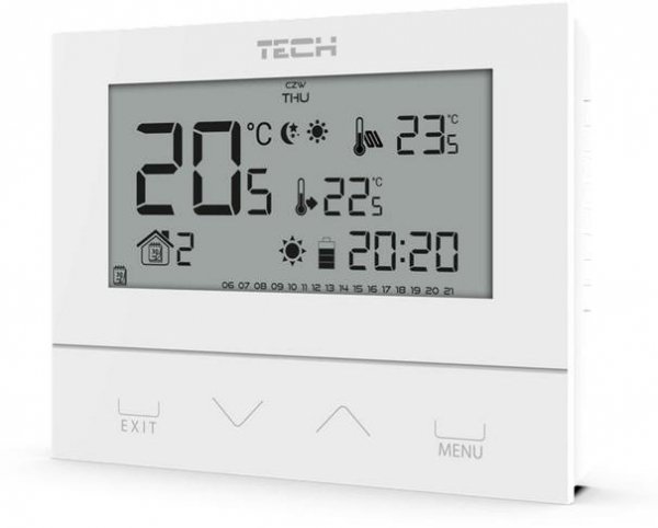 Przewodowy  dwustanowy regulator pokojowy biały ST-292v3 Tech sterowniki