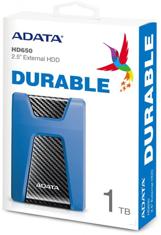 Adata DashDrive Durable HD650 1TB 2.5&#039;&#039; USB3.1 Niebieski