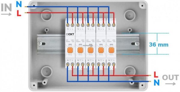 Inteligentny Sterownik OXT | 63A | Licznik | WiFi | Tuya T335