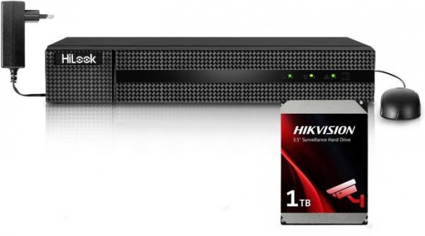 Rejestrator 5w1 Hilook 4 kanałowy 5MP DVR-4CH-5MP z dyskiem 1TB
