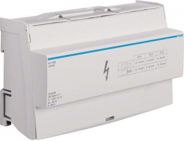 Blok rozdzielczy 4-polowy In=125 A Hager KJ125B