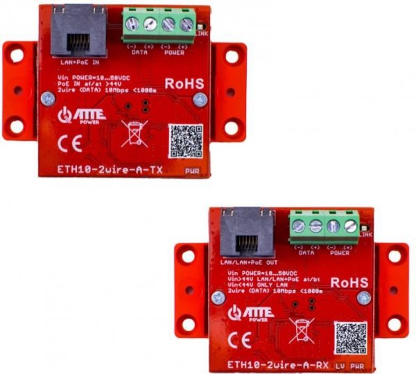 Zestaw konwerterów ATTE ETH10-2wire-A-SET