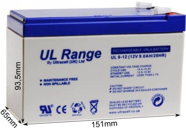 Akumulator AGM ULTRACELL UL 12V 9Ah
